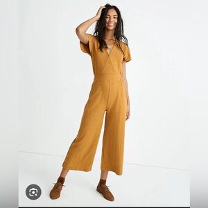 Madewell Texture & Thread Wide-Leg Wrap Jumpsuit Small